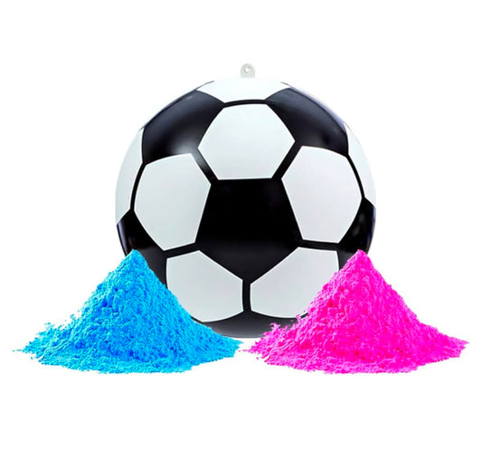 1 Set Gender Reveal Soccer Ball Powder Smoke, Boy or Girl Large Bag of Blue and Pink Powder, for Baby Gender Reveal Party Decoration Outdoor Game Props